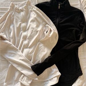 Black and White Zip-Up Jackets